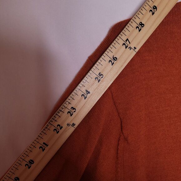 Jos A Bank Merino Wool Polo Sweater Mens XL Orange Long Sleeve - Picture 8 of 10